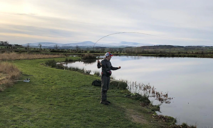 Angler hooking up on Dunnydeer