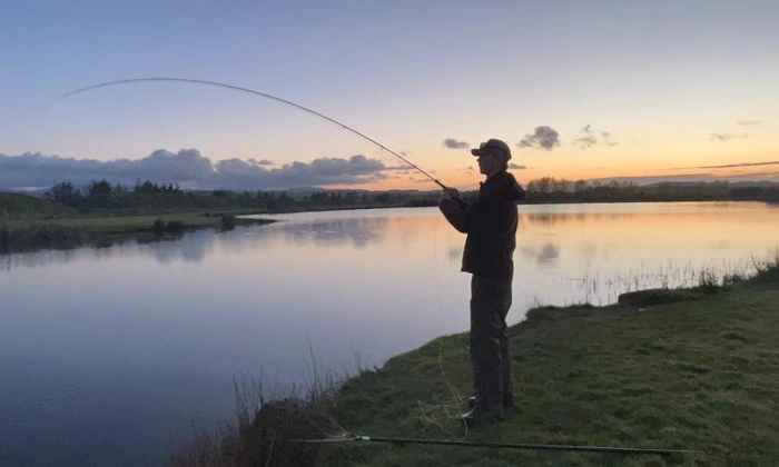 Young angler fishing dries